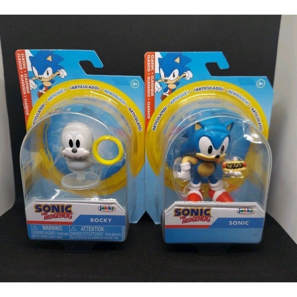 Jakks Pacific Sonic the Hedgehog & Rocky 2.5" Articulated Action Figures NEW